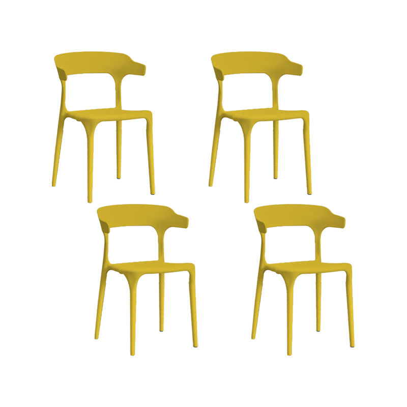 Nordic Armrest Stackable Chair with Acrylic Legs for Dining Room