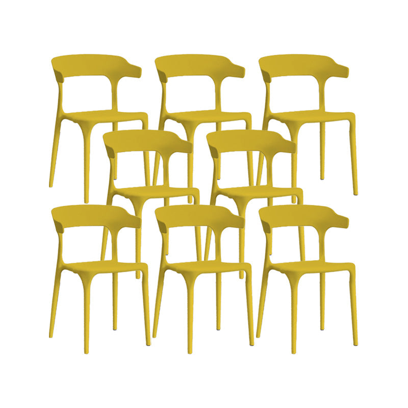 Nordic Armrest Stackable Chair with Acrylic Legs for Dining Room