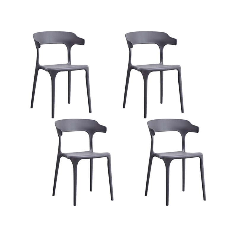 Nordic Armrest Stackable Chair with Acrylic Legs for Dining Room