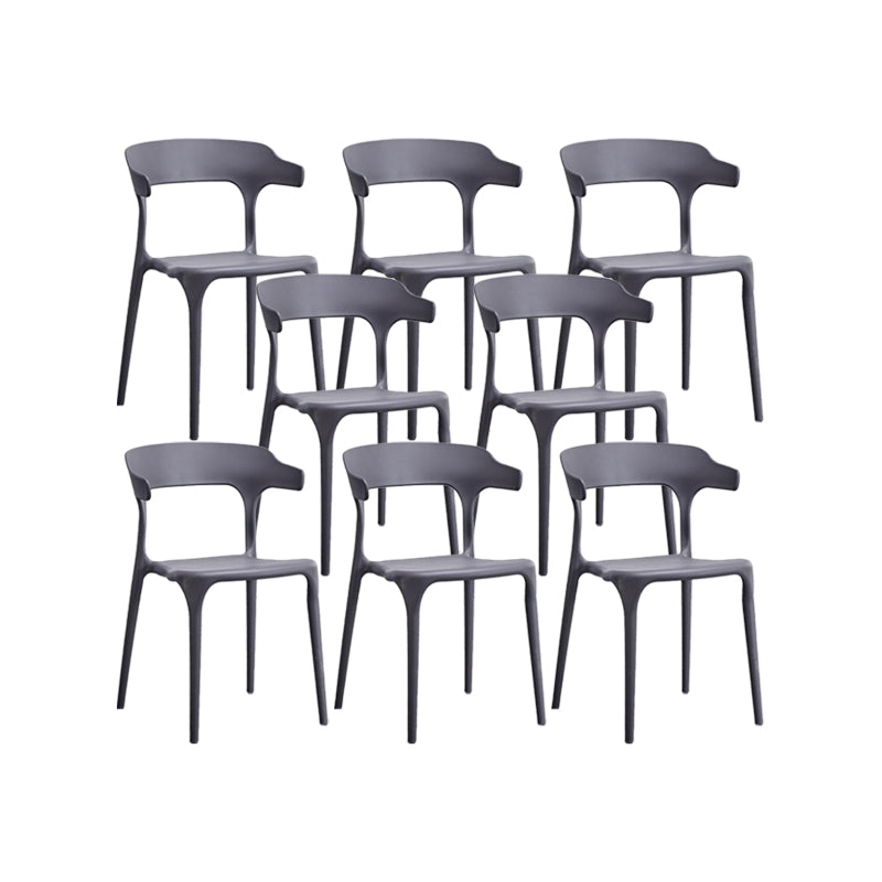 Nordic Armrest Stackable Chair with Acrylic Legs for Dining Room