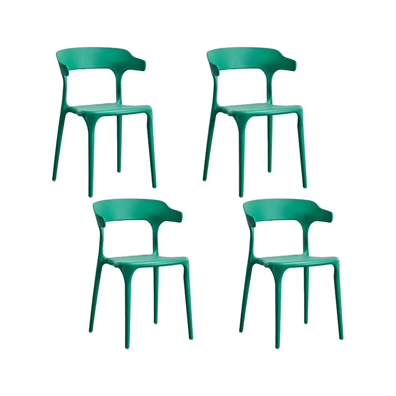 Nordic Armrest Stackable Chair with Acrylic Legs for Dining Room