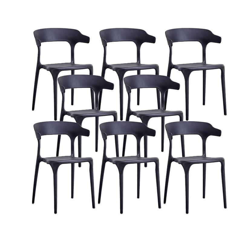 Nordic Armrest Stackable Chair with Acrylic Legs for Dining Room
