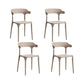 Nordic Armrest Stackable Chair with Acrylic Legs for Dining Room