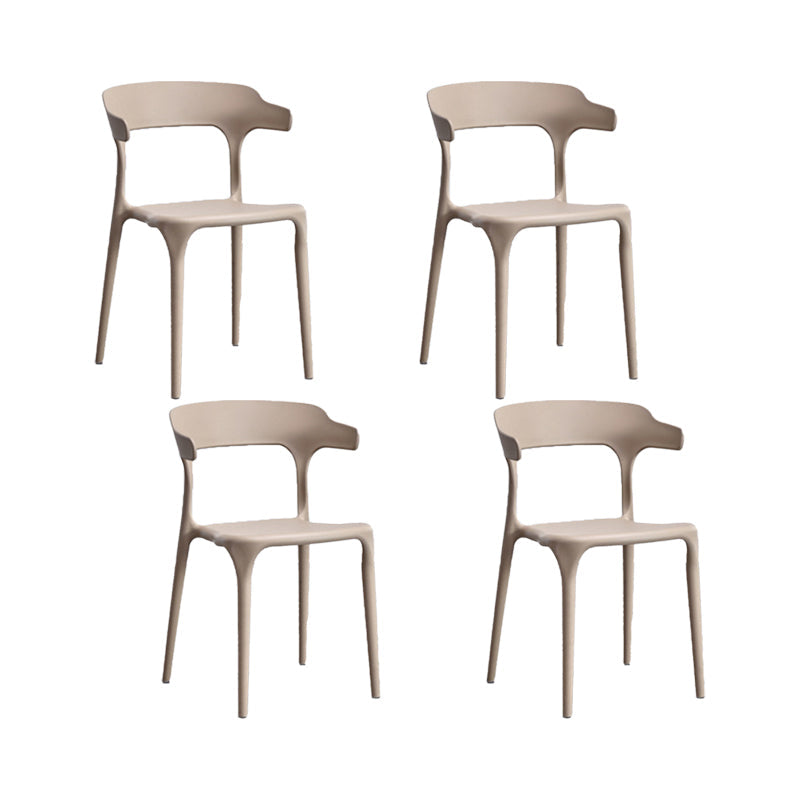 Nordic Armrest Stackable Chair with Acrylic Legs for Dining Room
