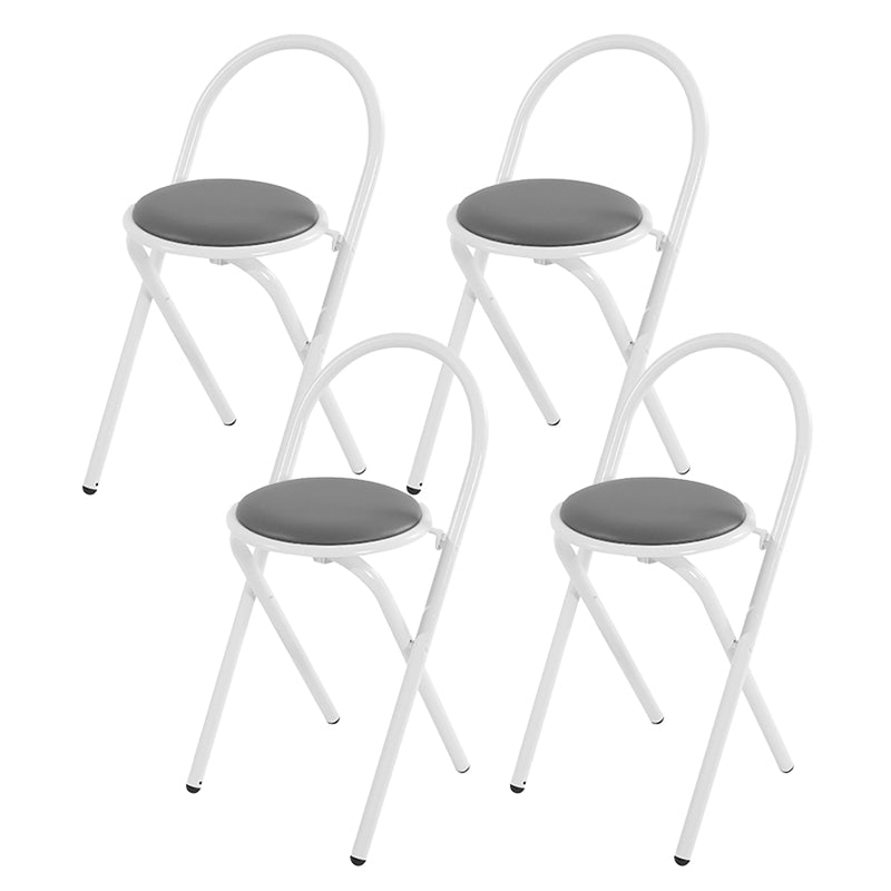 Contemporary Side Chair Metal Open Back Dining Chair for Indoor