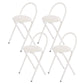 Contemporary Side Chair Metal Open Back Dining Chair for Indoor
