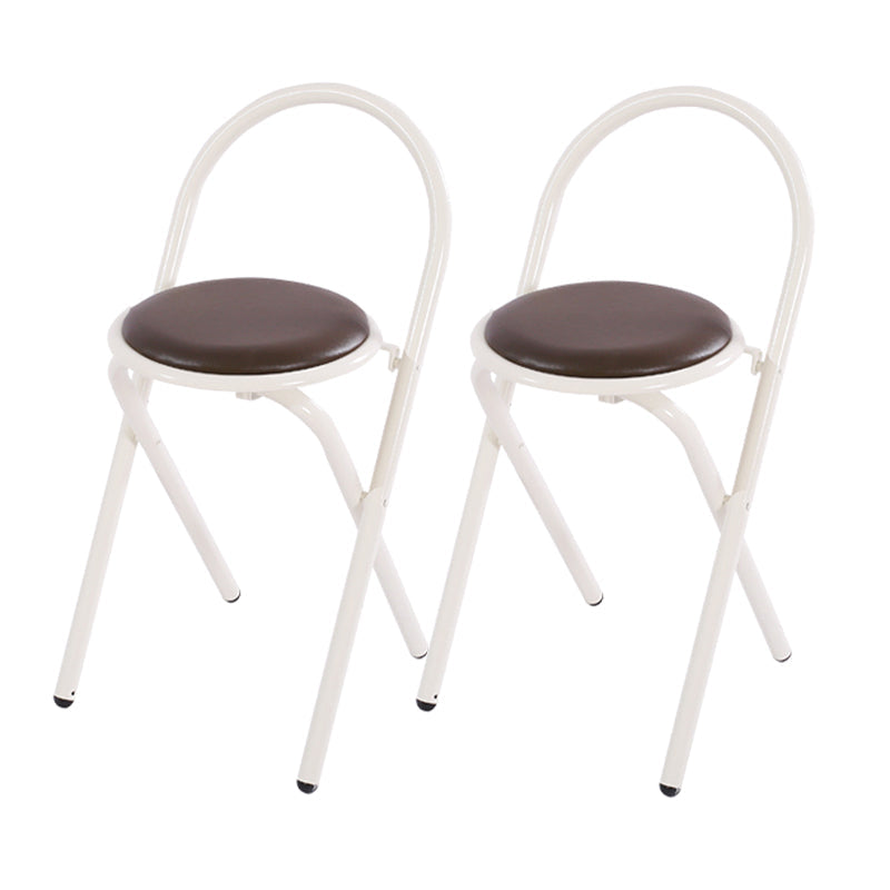Contemporary Side Chair Metal Open Back Dining Chair for Indoor