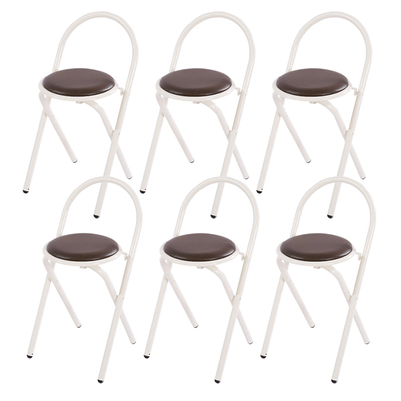Contemporary Side Chair Metal Open Back Dining Chair for Indoor