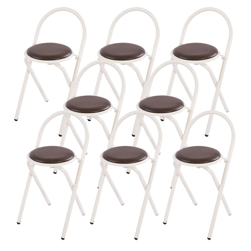 Contemporary Side Chair Metal Open Back Dining Chair for Indoor