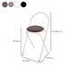 Contemporary Side Chair Metal Open Back Dining Chair for Indoor