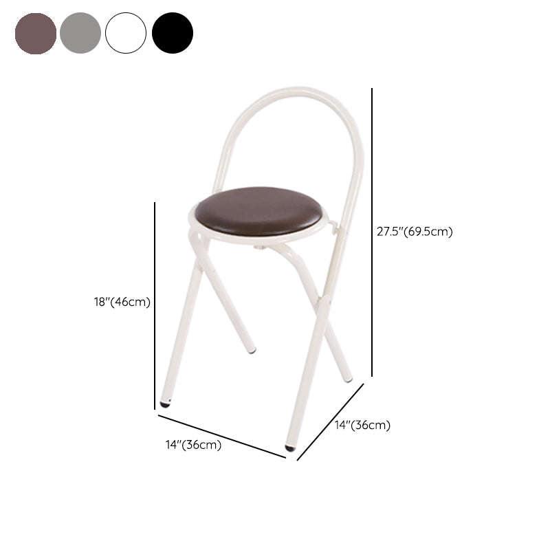 Contemporary Side Chair Metal Open Back Dining Chair for Indoor