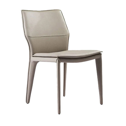 Modern Armless Chair Metal Frame Guest Chair for Dining Room