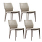 Modern Armless Chair Metal Frame Guest Chair for Dining Room