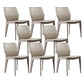 Modern Armless Chair Metal Frame Guest Chair for Dining Room