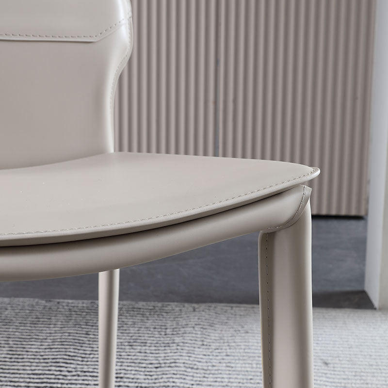 Modern Armless Chair Metal Frame Guest Chair for Dining Room