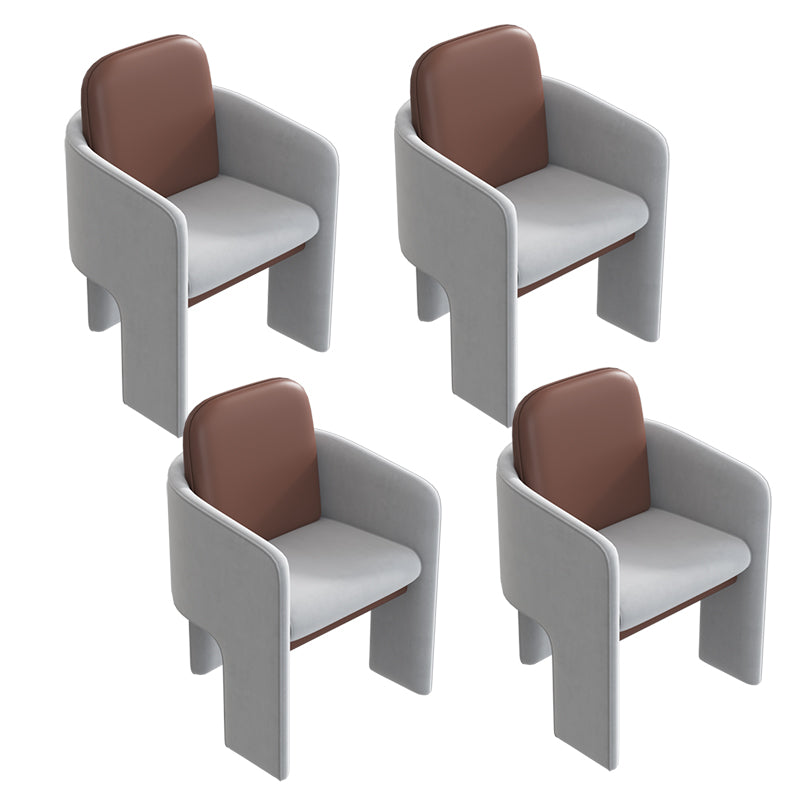 Moderne stijl armstoel faux lederen Parsons stoelen voor eetkamer