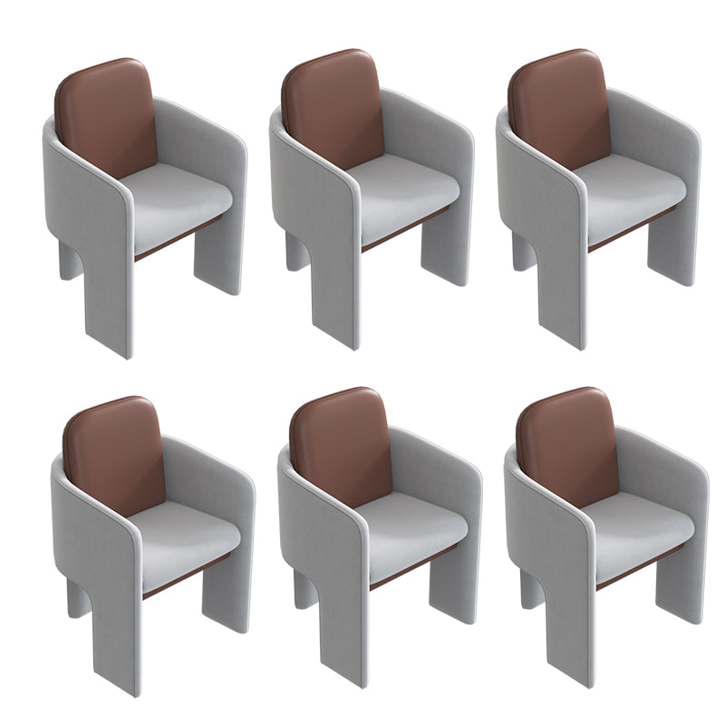 Moderne stijl armstoel faux lederen Parsons stoelen voor eetkamer