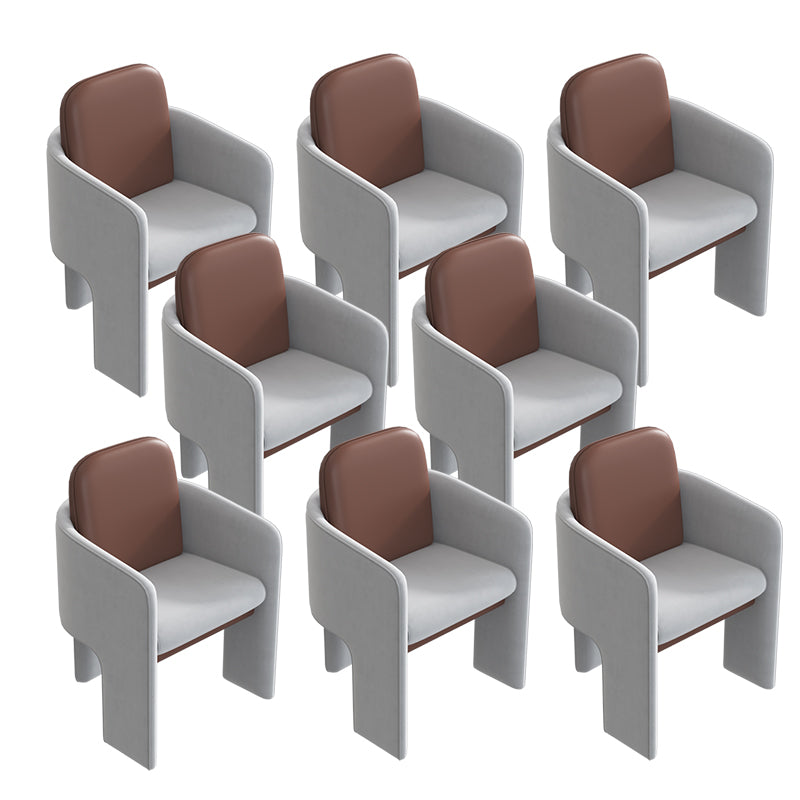 Moderne stijl armstoel faux lederen Parsons stoelen voor eetkamer