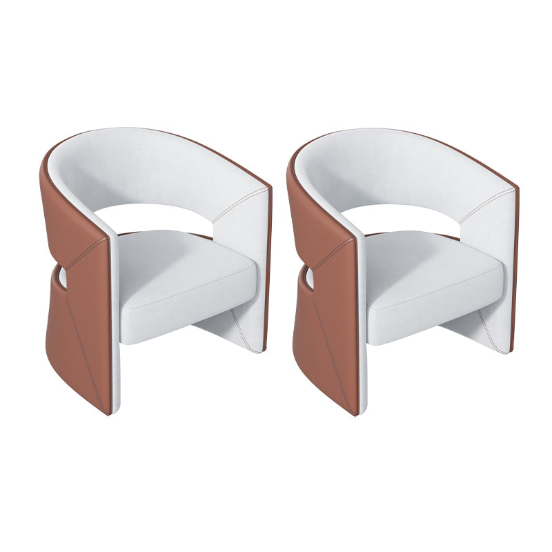 Moderne stijl armstoel faux lederen Parsons stoelen voor eetkamer