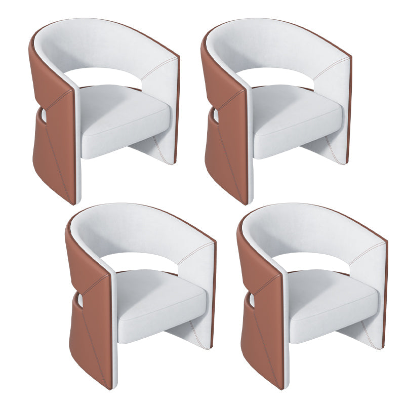 Moderne stijl armstoel faux lederen Parsons stoelen voor eetkamer