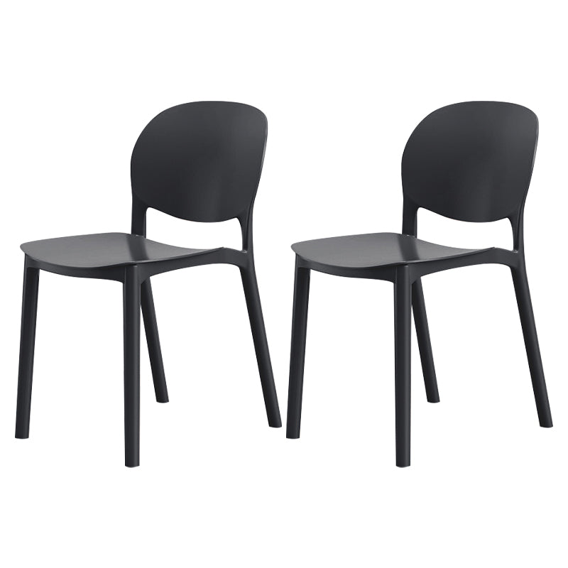 Nordic Backrest Stackable Chair with Acrylic Legs for Dining Room