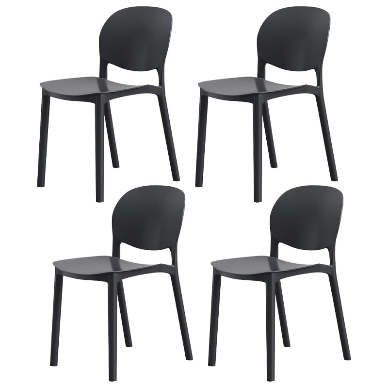 Nordic Backrest Stackable Chair with Acrylic Legs for Dining Room