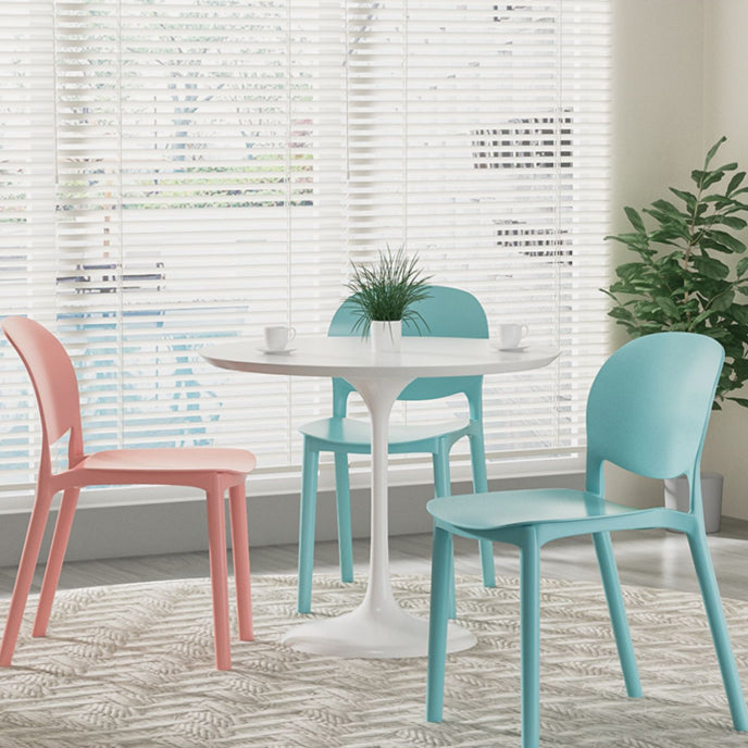 Nordic Backrest Stackable Chair with Acrylic Legs for Dining Room