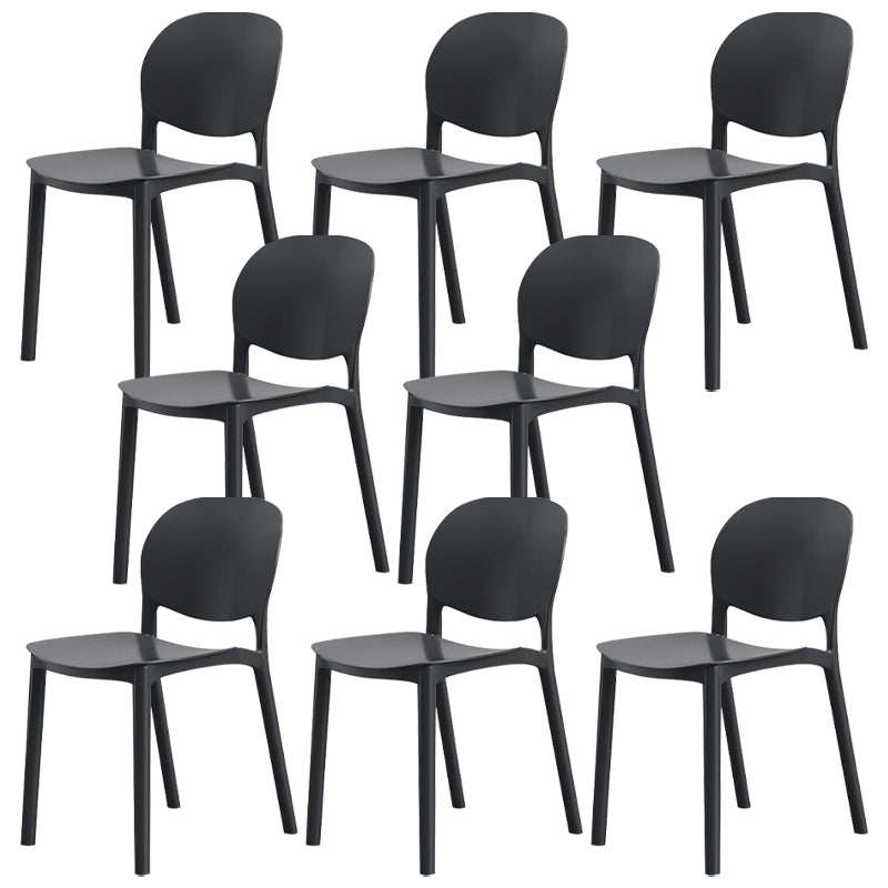 Nordic Backrest Stackable Chair with Acrylic Legs for Dining Room