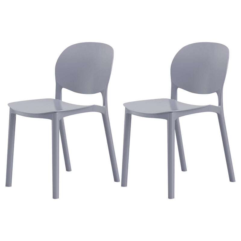 Nordic Backrest Stackable Chair with Acrylic Legs for Dining Room