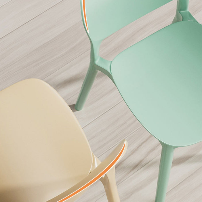 Nordic Backrest Stackable Chair with Acrylic Legs for Dining Room