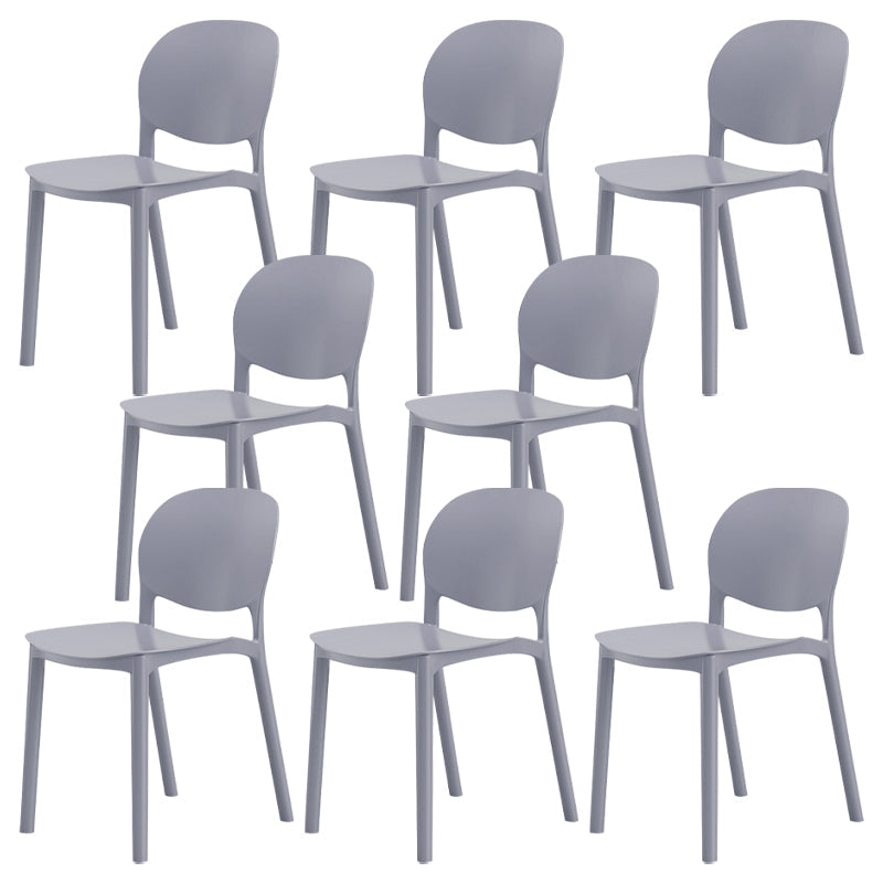 Nordic Backrest Stackable Chair with Acrylic Legs for Dining Room