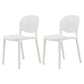 Nordic Backrest Stackable Chair with Acrylic Legs for Dining Room