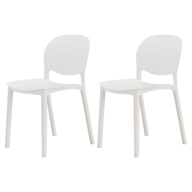 Nordic Backrest Stackable Chair with Acrylic Legs for Dining Room