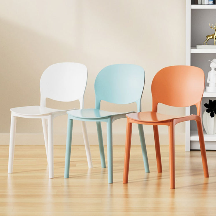 Nordic Backrest Stackable Chair with Acrylic Legs for Dining Room