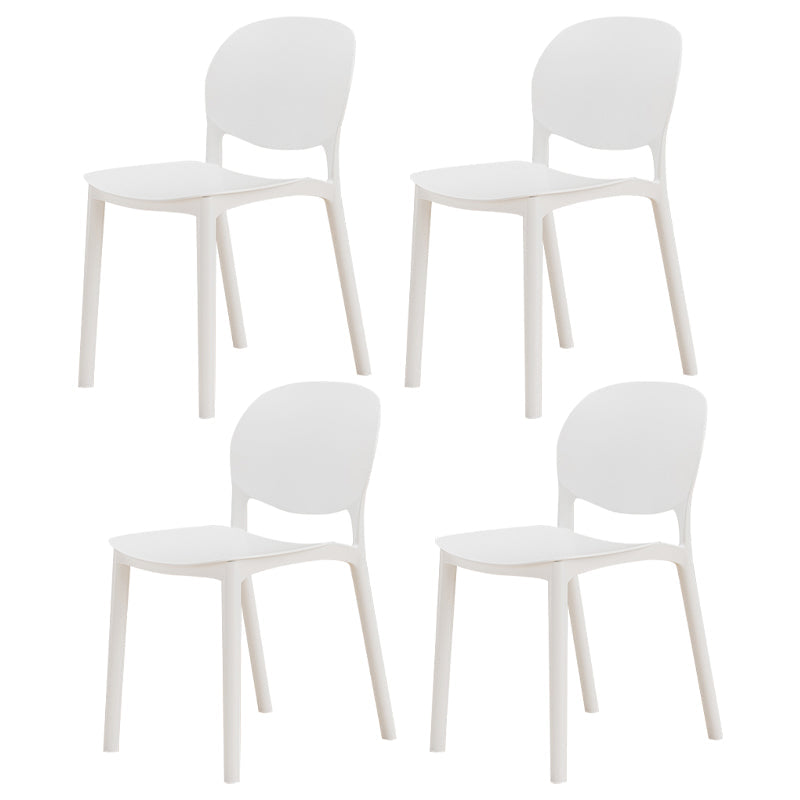 Nordic Backrest Stackable Chair with Acrylic Legs for Dining Room