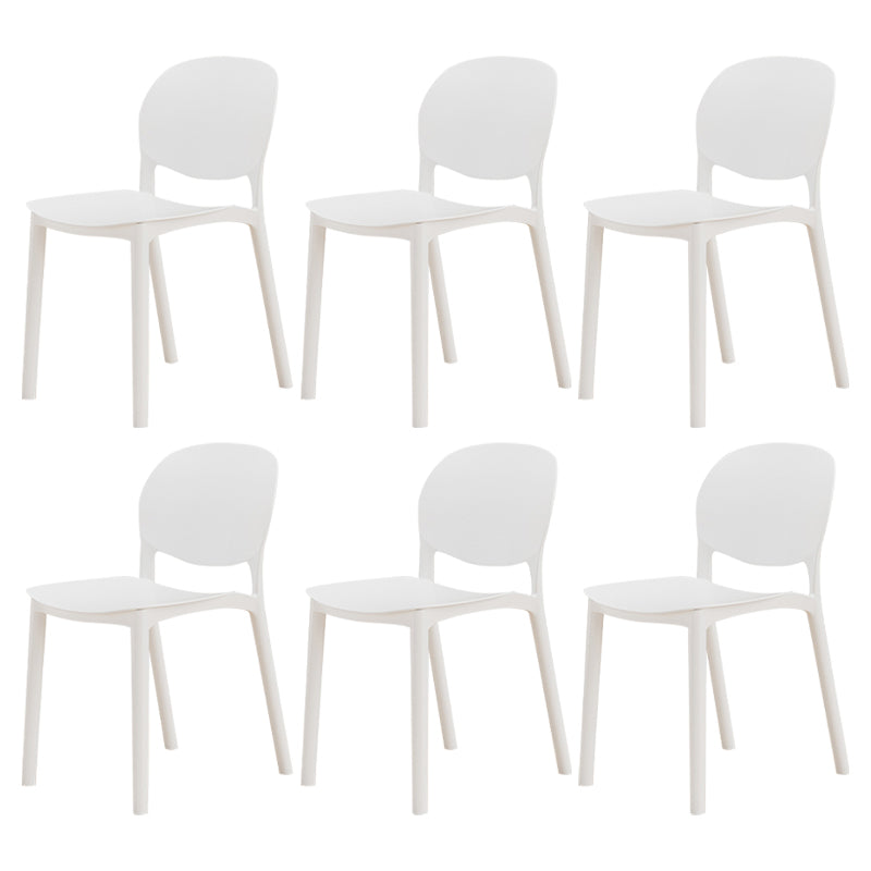 Nordic Backrest Stackable Chair with Acrylic Legs for Dining Room