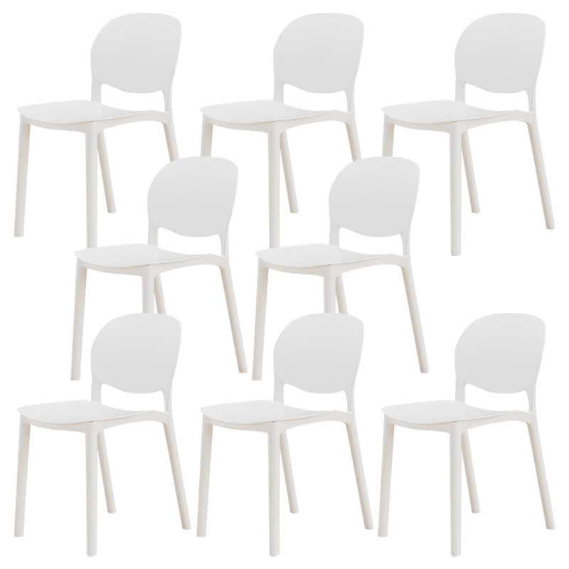 Nordic Backrest Stackable Chair with Acrylic Legs for Dining Room