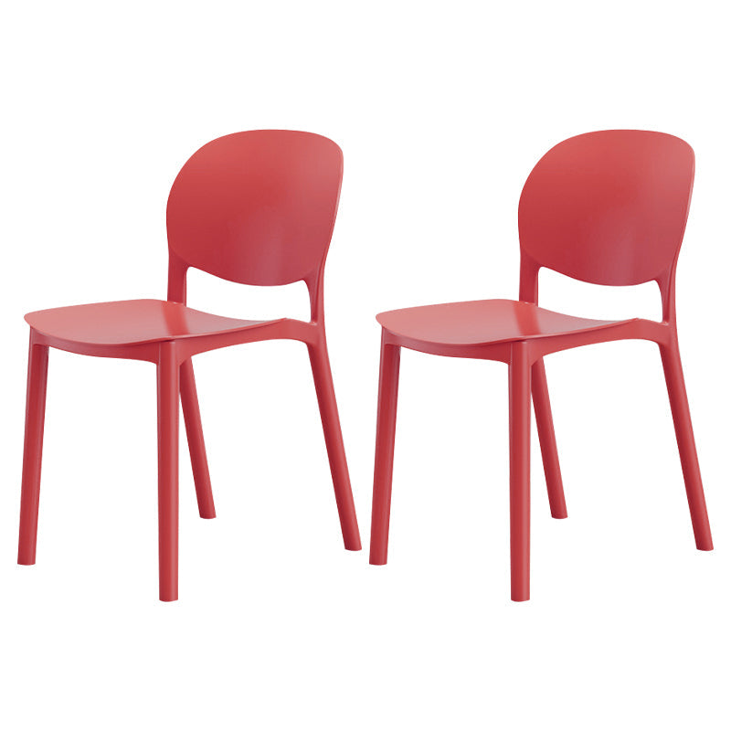 Nordic Backrest Stackable Chair with Acrylic Legs for Dining Room