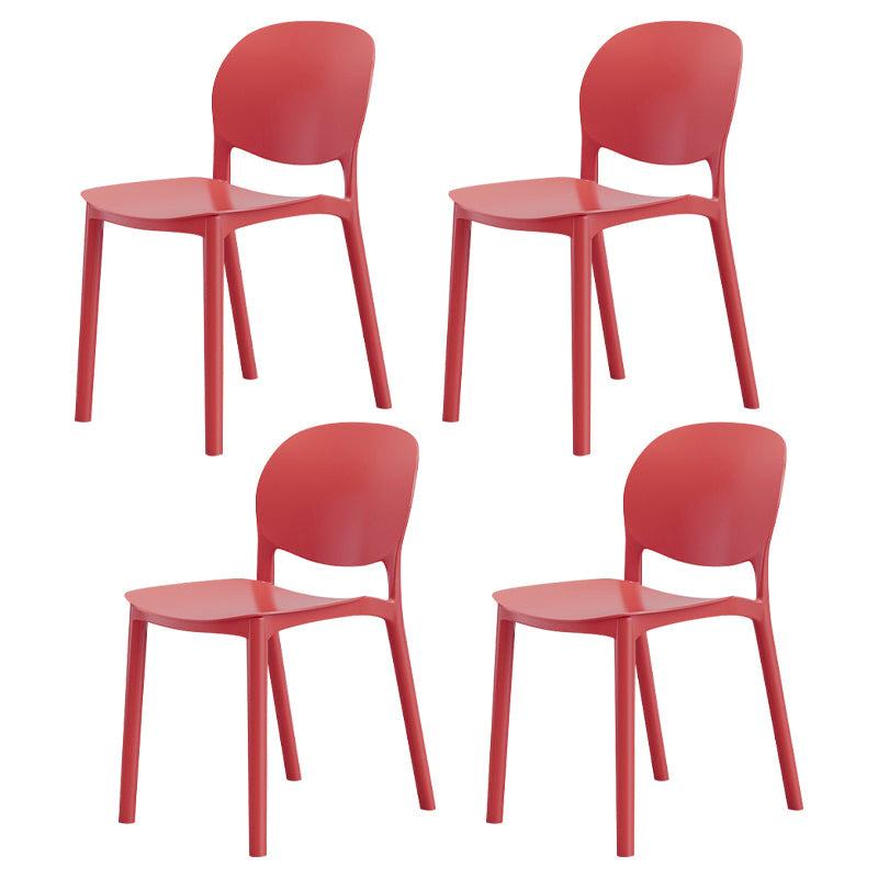 Nordic Backrest Stackable Chair with Acrylic Legs for Dining Room