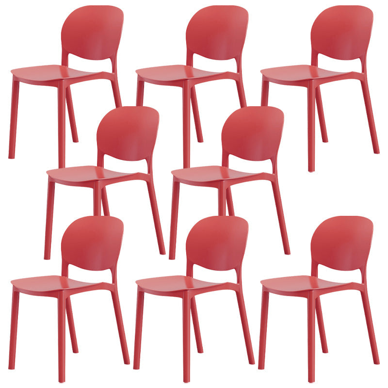 Nordic Backrest Stackable Chair with Acrylic Legs for Dining Room
