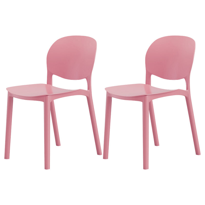 Nordic Backrest Stackable Chair with Acrylic Legs for Dining Room