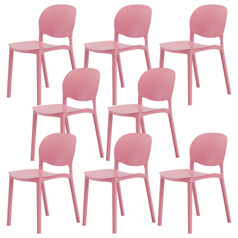 Nordic Backrest Stackable Chair with Acrylic Legs for Dining Room