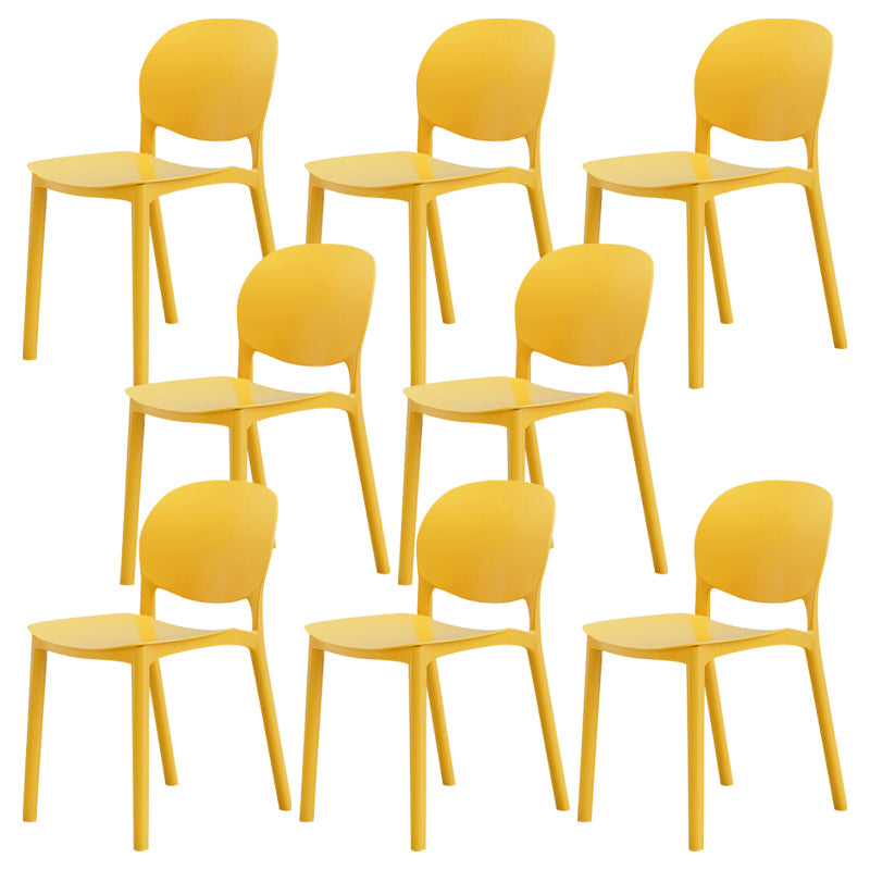 Nordic Backrest Stackable Chair with Acrylic Legs for Dining Room