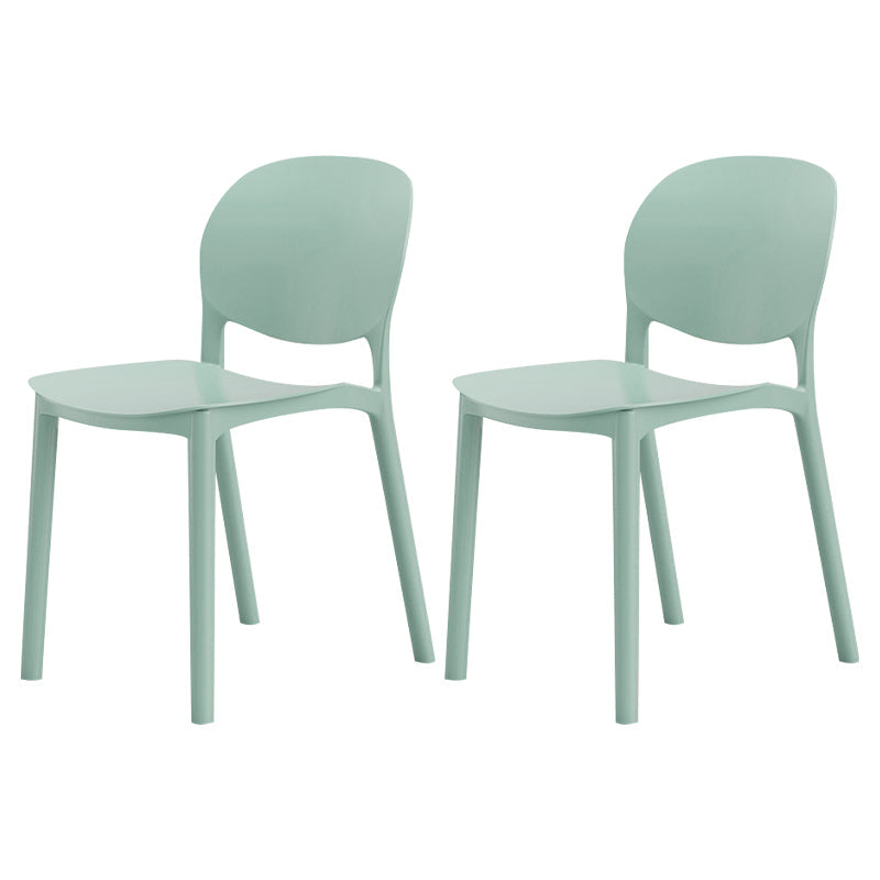 Nordic Backrest Stackable Chair with Acrylic Legs for Dining Room