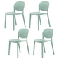 Nordic Backrest Stackable Chair with Acrylic Legs for Dining Room