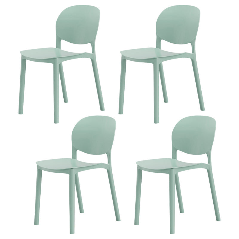 Nordic Backrest Stackable Chair with Acrylic Legs for Dining Room