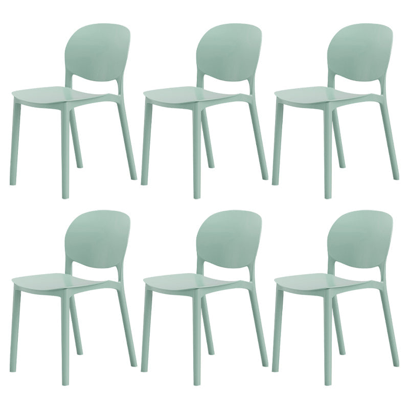 Nordic Backrest Stackable Chair with Acrylic Legs for Dining Room