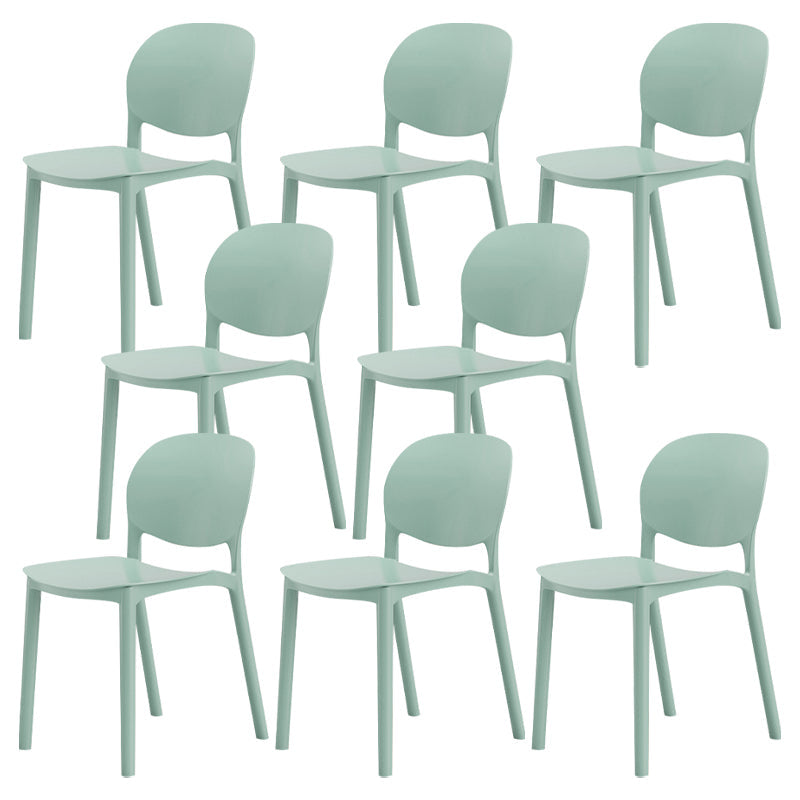 Nordic Backrest Stackable Chair with Acrylic Legs for Dining Room