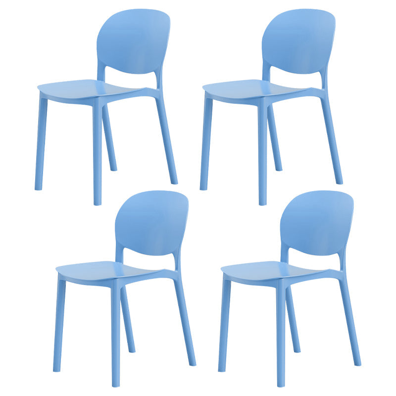 Nordic Backrest Stackable Chair with Acrylic Legs for Dining Room