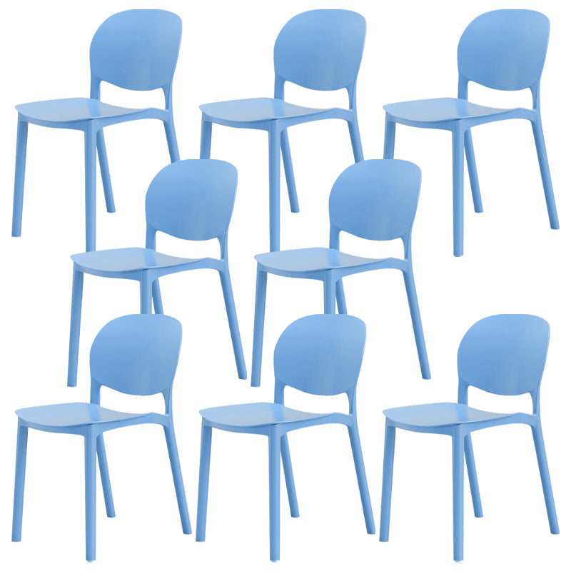 Nordic Backrest Stackable Chair with Acrylic Legs for Dining Room